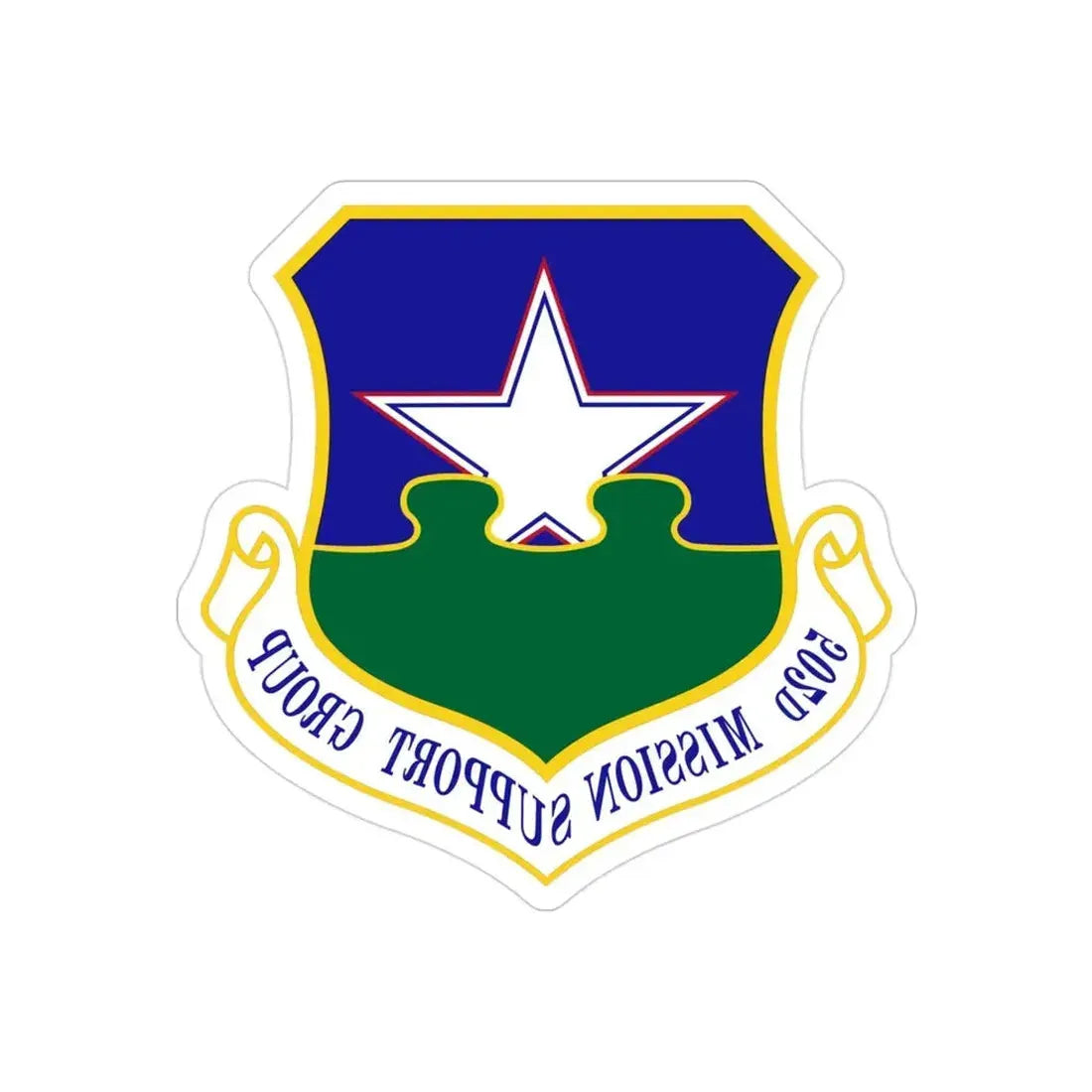 502d Mission Support Group (U.S. Air Force) REVERSE PRINT Transparent Die-Cut STICKER - The Sticker Space