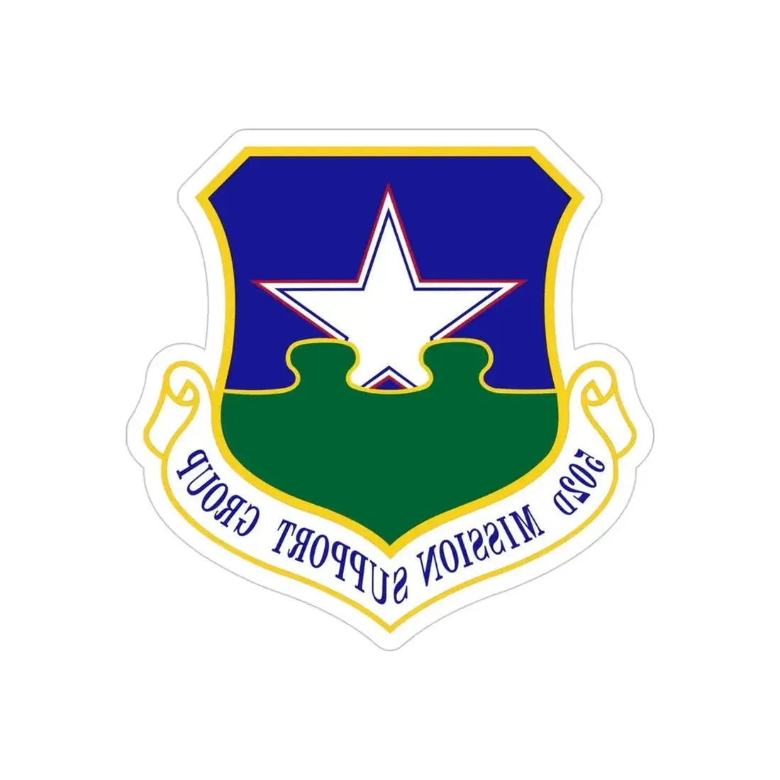 502d Mission Support Group (U.S. Air Force) REVERSE PRINT Transparent Die-Cut STICKER - The Sticker Space