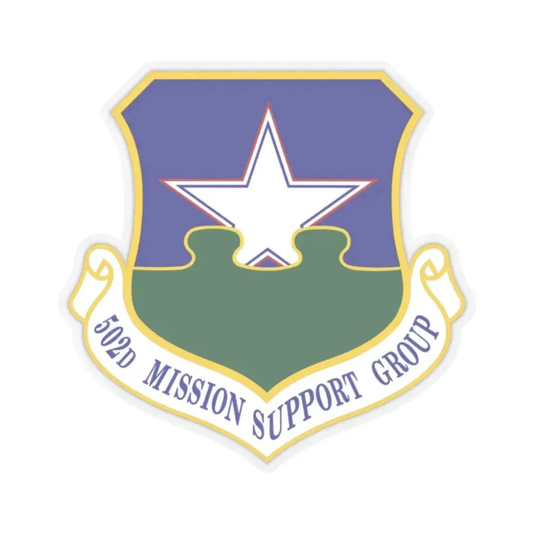 502d Mission Support Group (U.S. Air Force) STICKER Vinyl Kiss-Cut Decal 2 Inch Transparent - The Sticker Space