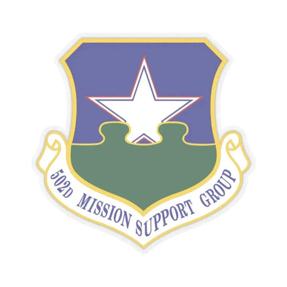502d Mission Support Group (U.S. Air Force) STICKER Vinyl Kiss-Cut Decal 2 Inch Transparent - The Sticker Space