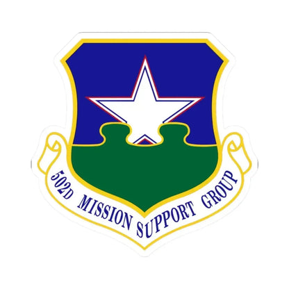 502d Mission Support Group (U.S. Air Force) STICKER Vinyl Kiss-Cut Decal 2 Inch White - The Sticker Space