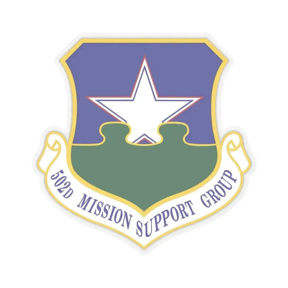 502d Mission Support Group (U.S. Air Force) STICKER Vinyl Kiss-Cut Decal 3 Inch Transparent - The Sticker Space