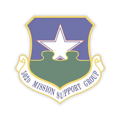 502d Mission Support Group (U.S. Air Force) STICKER Vinyl Kiss-Cut Decal 4 Inch Transparent - The Sticker Space