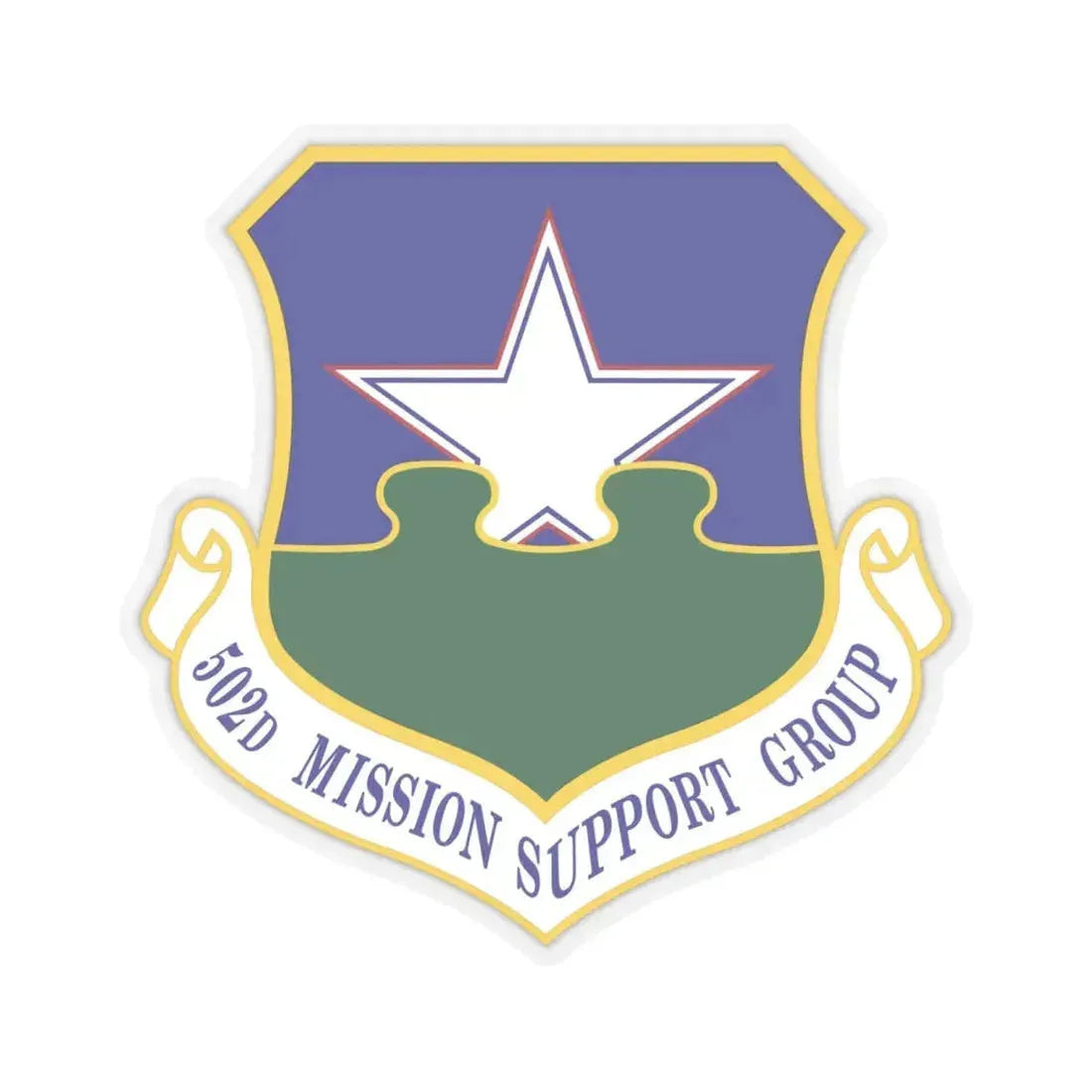 502d Mission Support Group (U.S. Air Force) STICKER Vinyl Kiss-Cut Decal 6 Inch Transparent - The Sticker Space