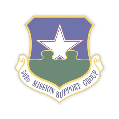 502d Mission Support Group (U.S. Air Force) STICKER Vinyl Kiss-Cut Decal 6 Inch Transparent - The Sticker Space