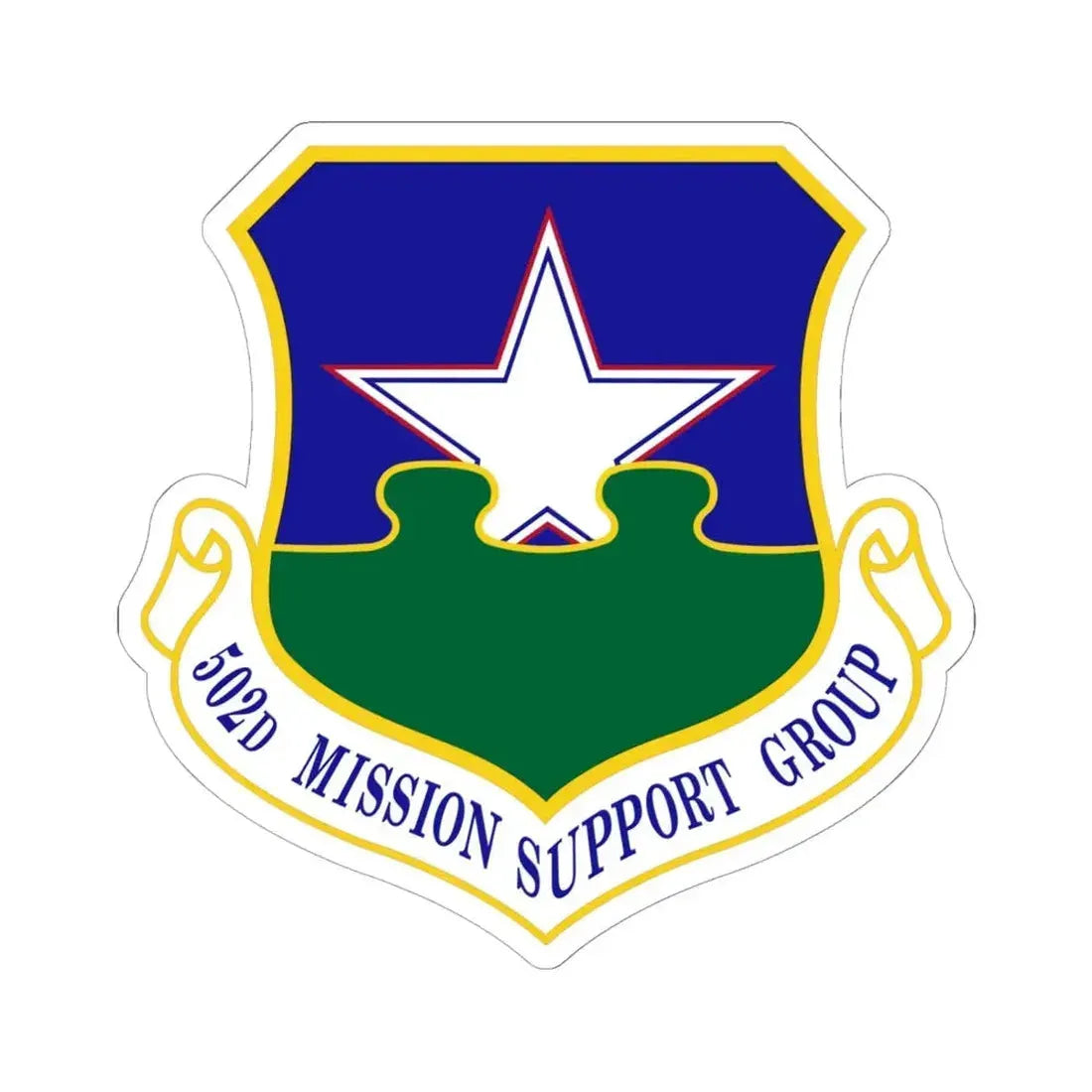 502d Mission Support Group (U.S. Air Force) STICKER Vinyl Kiss-Cut Decal 6 Inch White - The Sticker Space