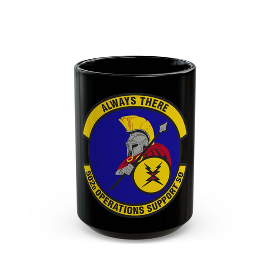 502d Operations Support Squadron (U.S. Air Force) Black Coffee Mug-15oz-The Sticker Space