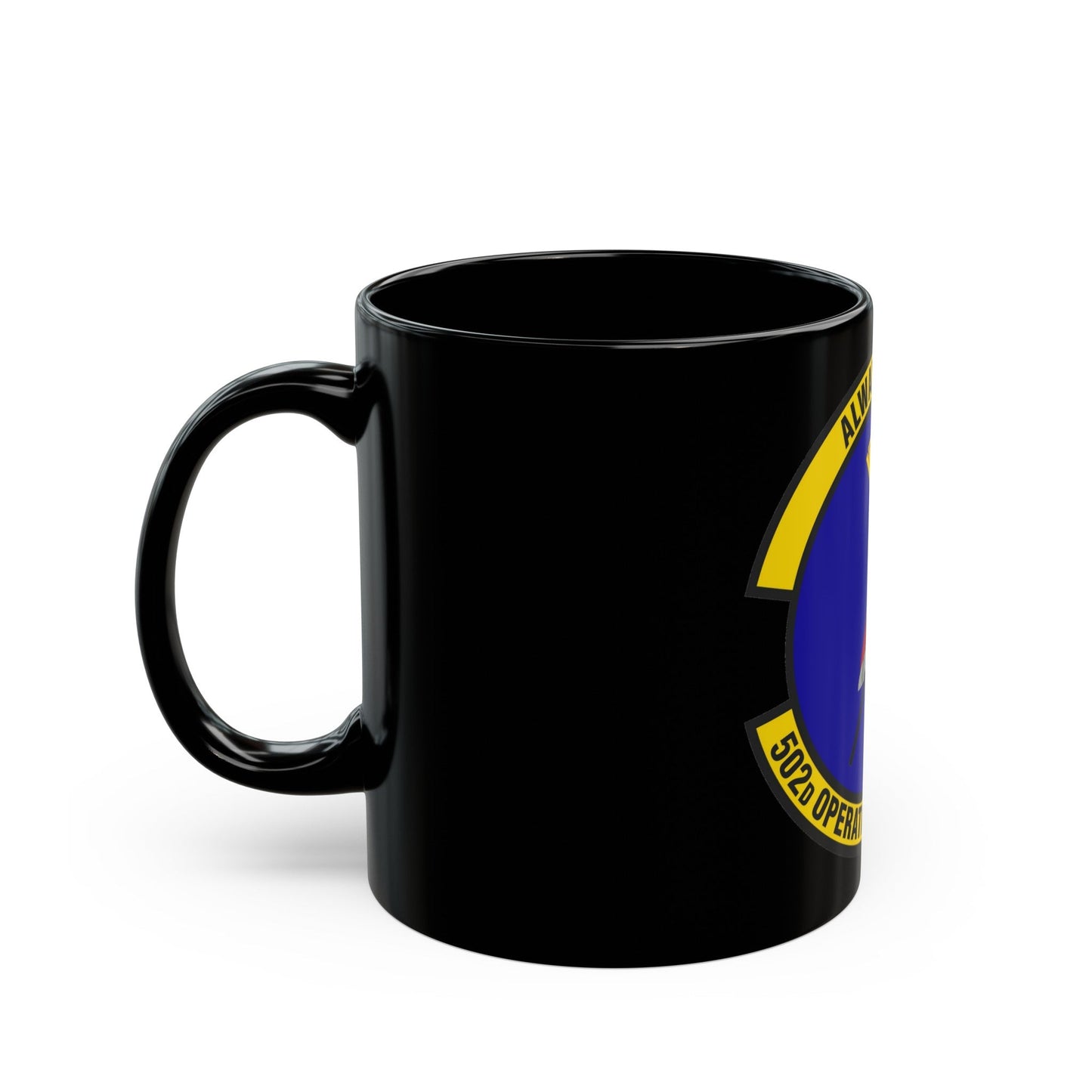 502d Operations Support Squadron (U.S. Air Force) Black Coffee Mug-The Sticker Space