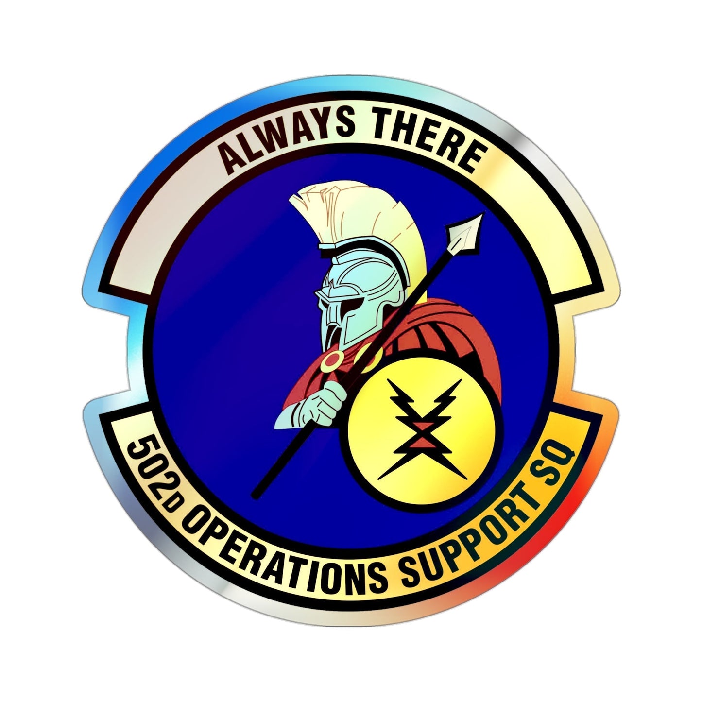 502d Operations Support Squadron (U.S. Air Force) Holographic STICKER Die-Cut Vinyl Decal-3 Inch-The Sticker Space