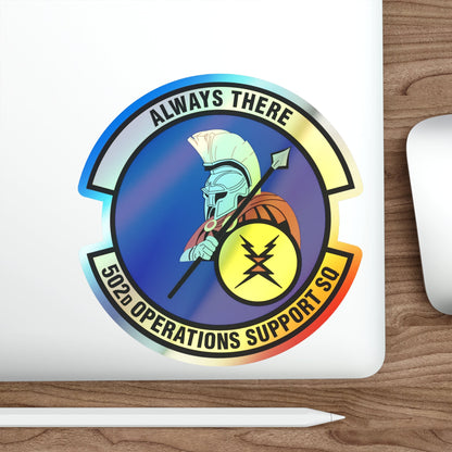 502d Operations Support Squadron (U.S. Air Force) Holographic STICKER Die-Cut Vinyl Decal-The Sticker Space