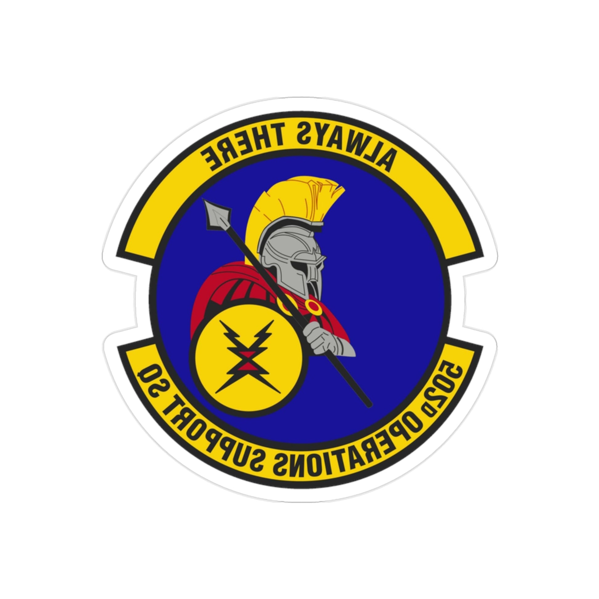 502d Operations Support Squadron (U.S. Air Force) REVERSE PRINT Transparent STICKER-2" × 2"-The Sticker Space