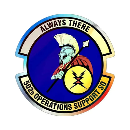 502d Operations Support Squadron (U.S. Air Force) Holographic STICKER Die-Cut Vinyl Decal 3 Inch Holographic - The Sticker Space