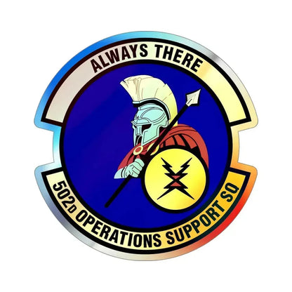 502d Operations Support Squadron (U.S. Air Force) Holographic STICKER Die-Cut Vinyl Decal 4 Inch Holographic - The Sticker Space