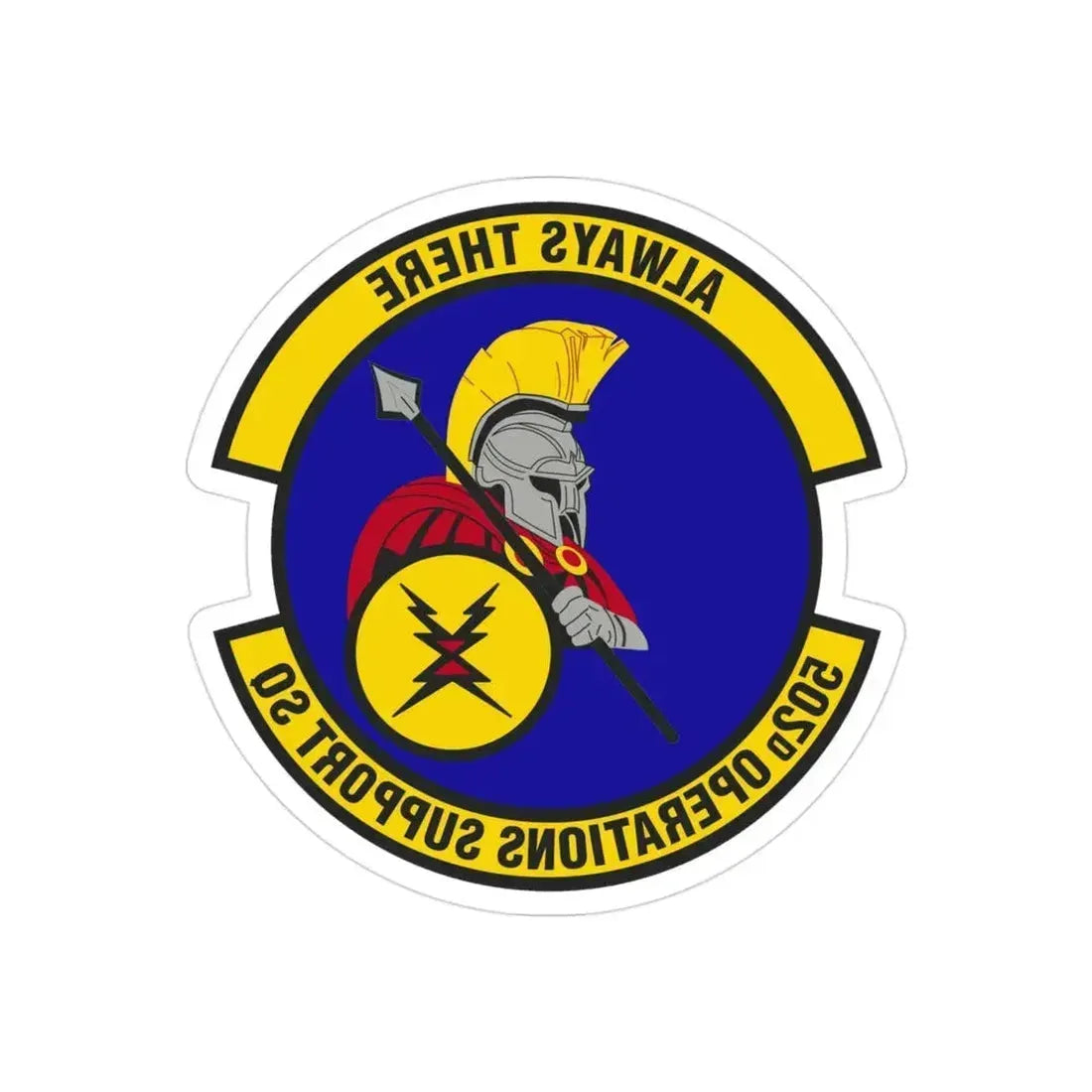 502d Operations Support Squadron (U.S. Air Force) REVERSE PRINT Transparent Die-Cut STICKER 3 Inch Die-Cut Transparent - The Sticker Space