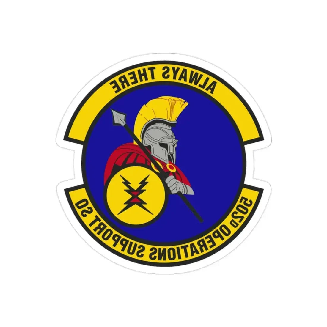 502d Operations Support Squadron (U.S. Air Force) REVERSE PRINT Transparent Die-Cut STICKER - The Sticker Space