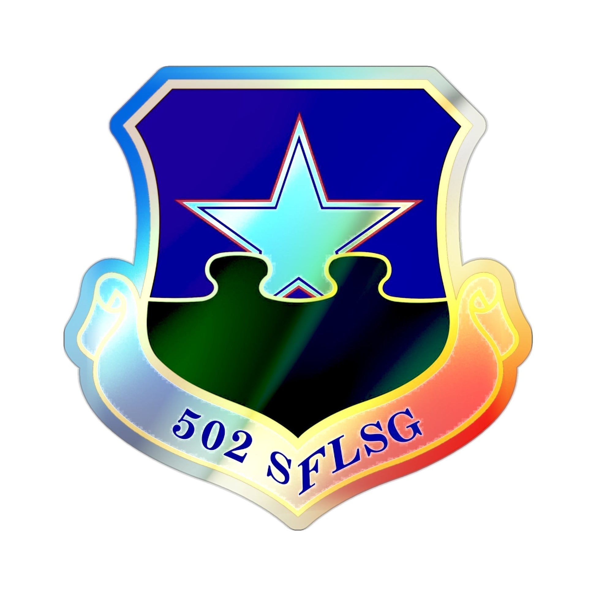 502d Security Forces and Logistics Support Group (U.S. Air Force) Holographic STICKER Die-Cut Vinyl Decal-2 Inch-The Sticker Space