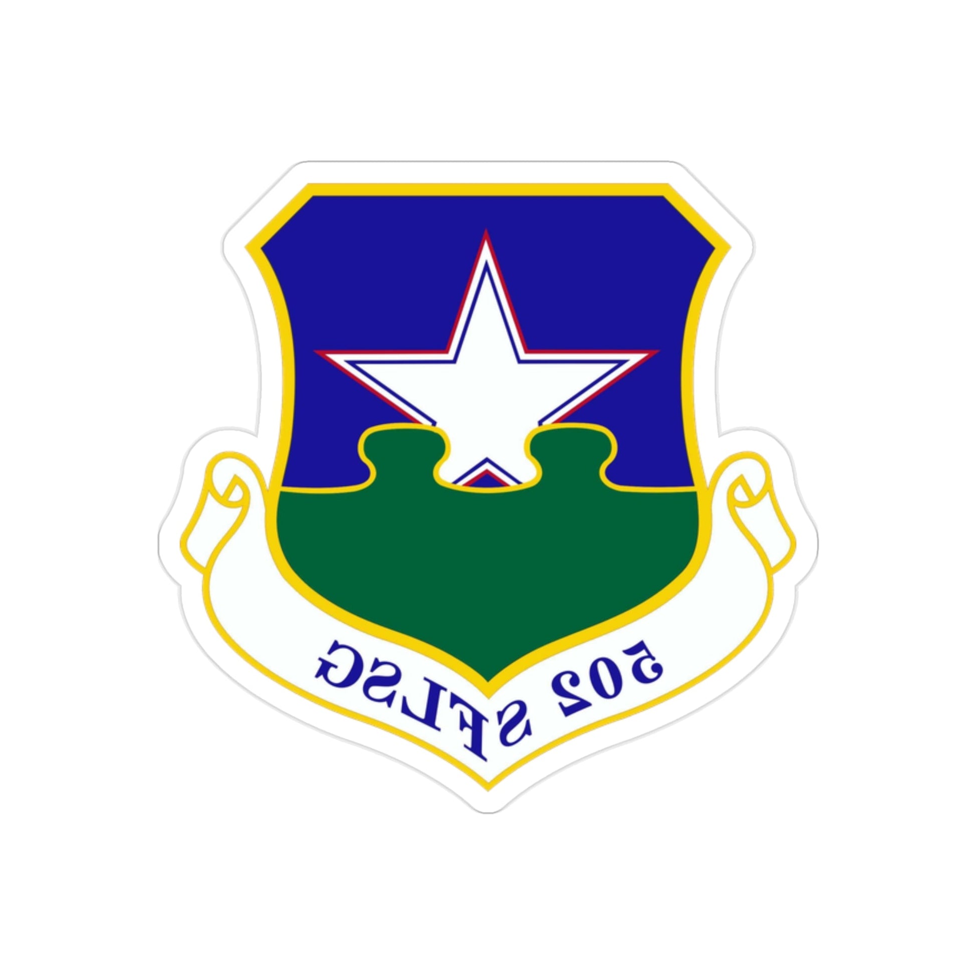 502d Security Forces and Logistics Support Group (U.S. Air Force) REVERSE PRINT Transparent STICKER-2 Inch-The Sticker Space