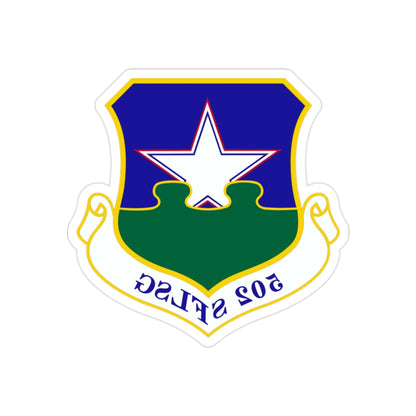 502d Security Forces and Logistics Support Group (U.S. Air Force) REVERSE PRINT Transparent STICKER-2 Inch-The Sticker Space