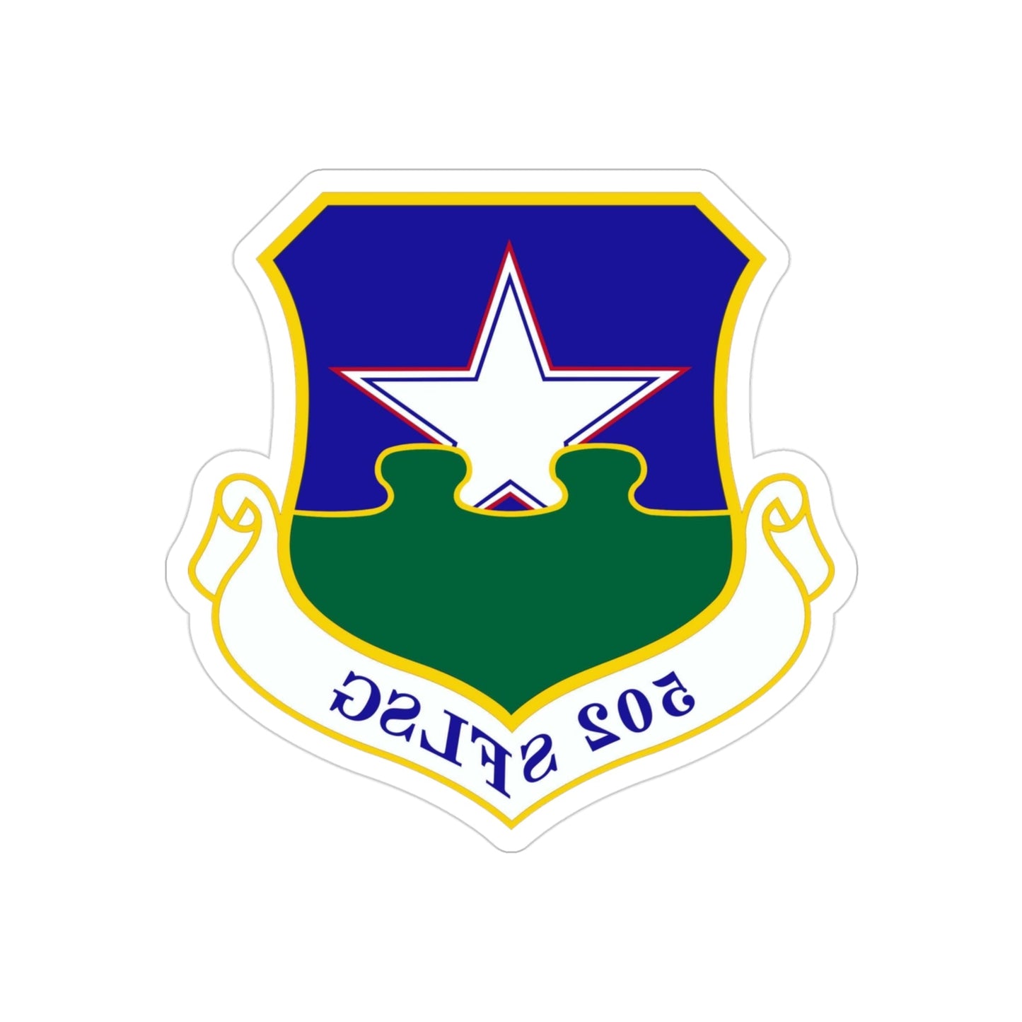 502d Security Forces and Logistics Support Group (U.S. Air Force) REVERSE PRINT Transparent STICKER-3 Inch-The Sticker Space