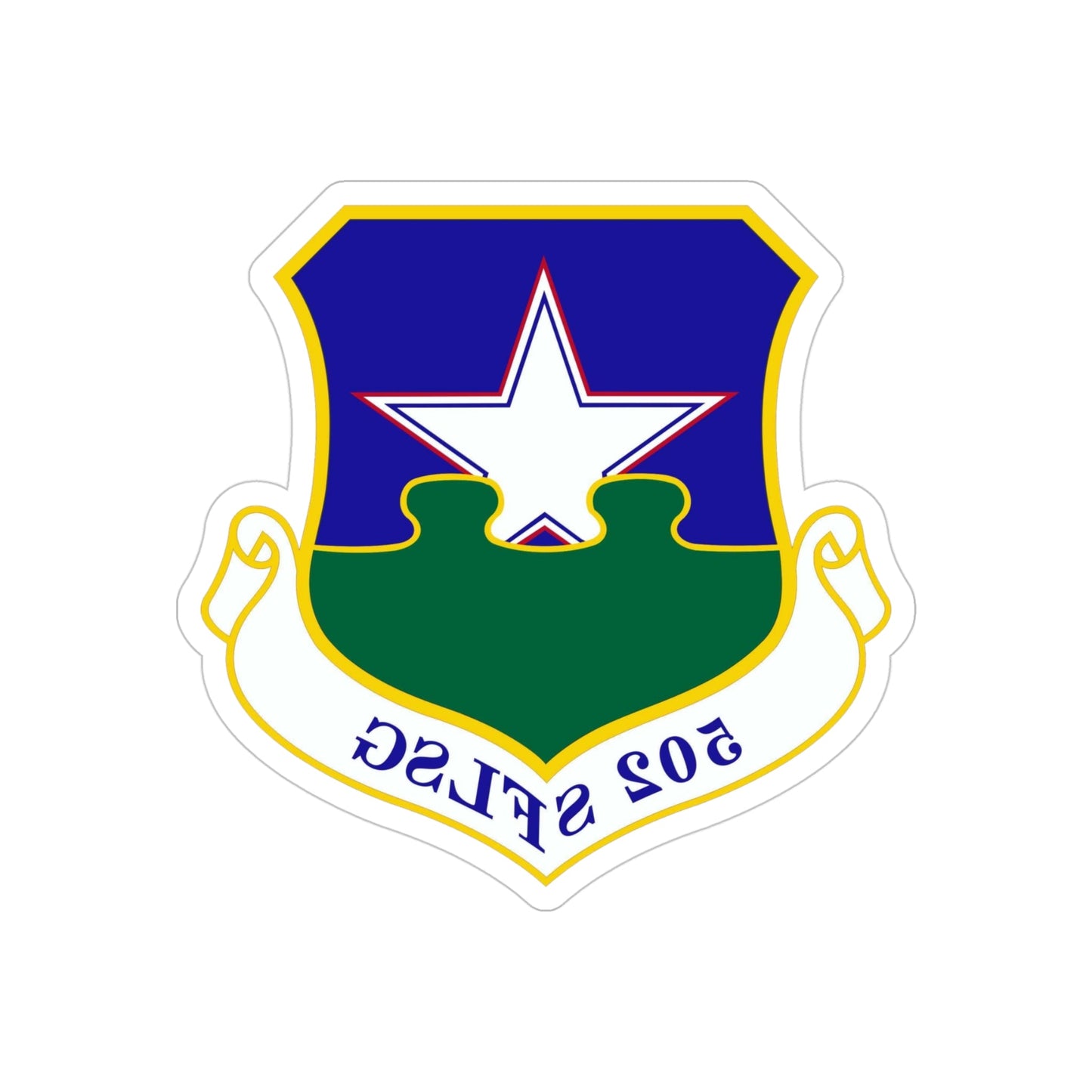 502d Security Forces and Logistics Support Group (U.S. Air Force) REVERSE PRINT Transparent STICKER-4 Inch-The Sticker Space