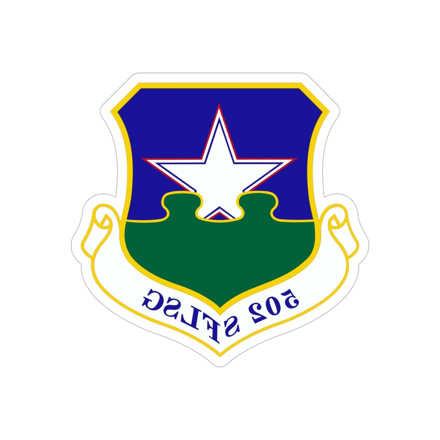 502d Security Forces and Logistics Support Group (U.S. Air Force) REVERSE PRINT Transparent STICKER-5 Inch-The Sticker Space