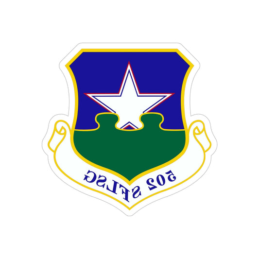 502d Security Forces and Logistics Support Group (U.S. Air Force) REVERSE PRINT Transparent STICKER-6" × 6"-The Sticker Space