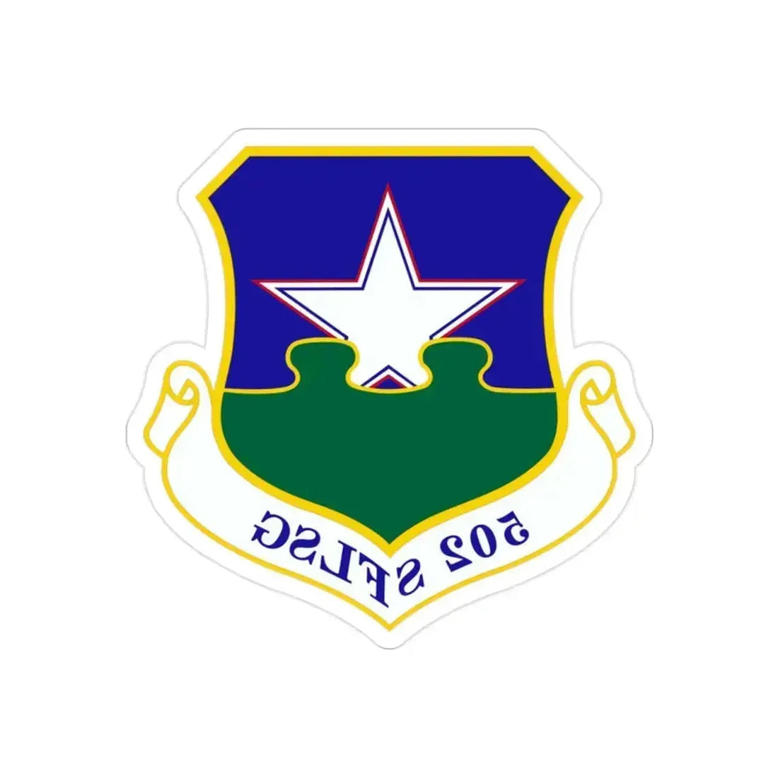 502d Security Forces and Logistics Support Group (U.S. Air Force) REVERSE PRINT Transparent Die-Cut STICKER 2 Inch Die-Cut Transparent - The Sticker Space