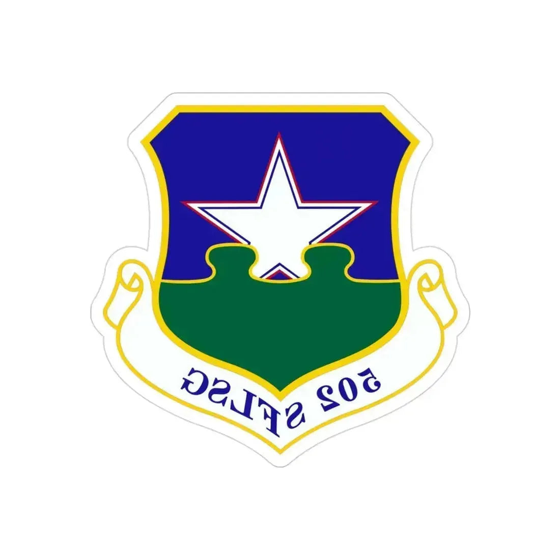 502d Security Forces and Logistics Support Group (U.S. Air Force) REVERSE PRINT Transparent Die-Cut STICKER 3 Inch Die-Cut Transparent - The Sticker Space