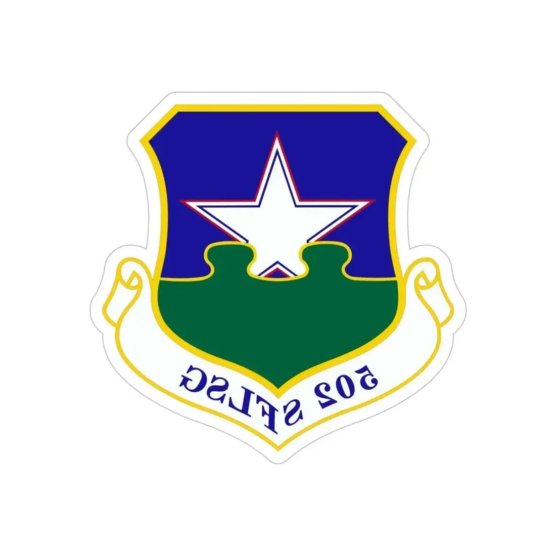 502d Security Forces and Logistics Support Group (U.S. Air Force) REVERSE PRINT Transparent Die-Cut STICKER - The Sticker Space