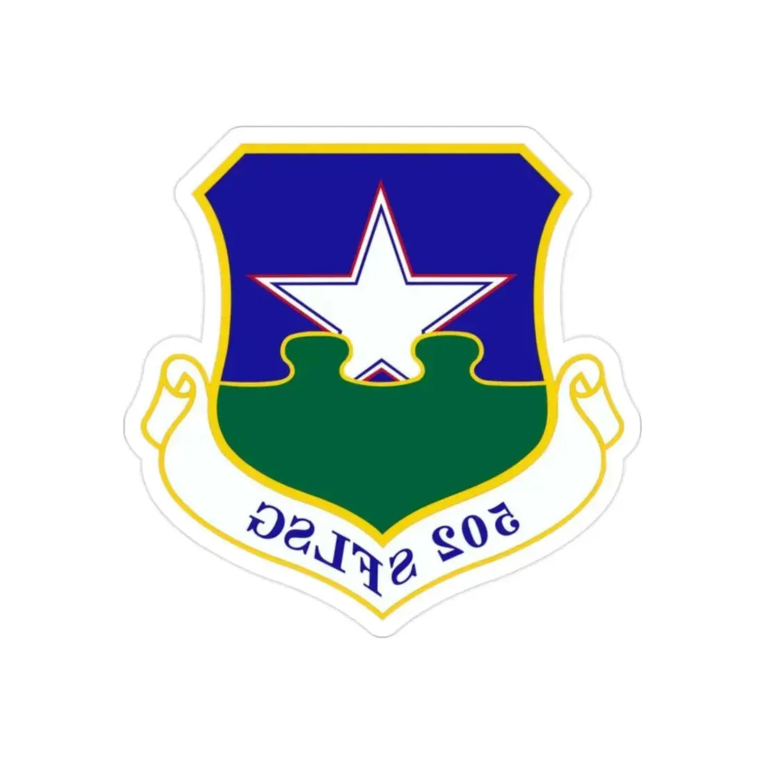 502d Security Forces and Logistics Support Group (U.S. Air Force) REVERSE PRINT Transparent Die-Cut STICKER - The Sticker Space