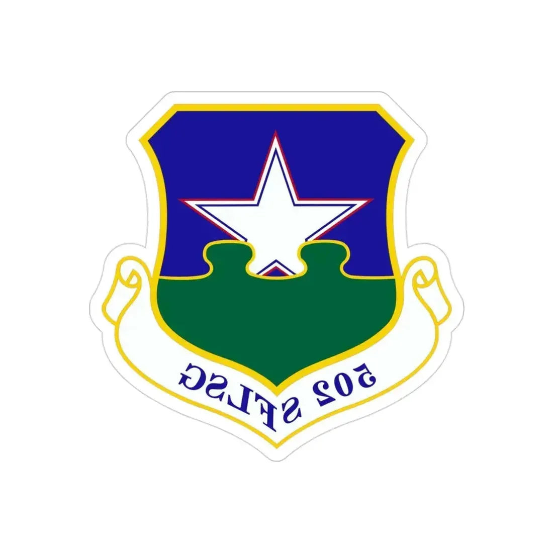 502d Security Forces and Logistics Support Group (U.S. Air Force) REVERSE PRINT Transparent Die-Cut STICKER - The Sticker Space