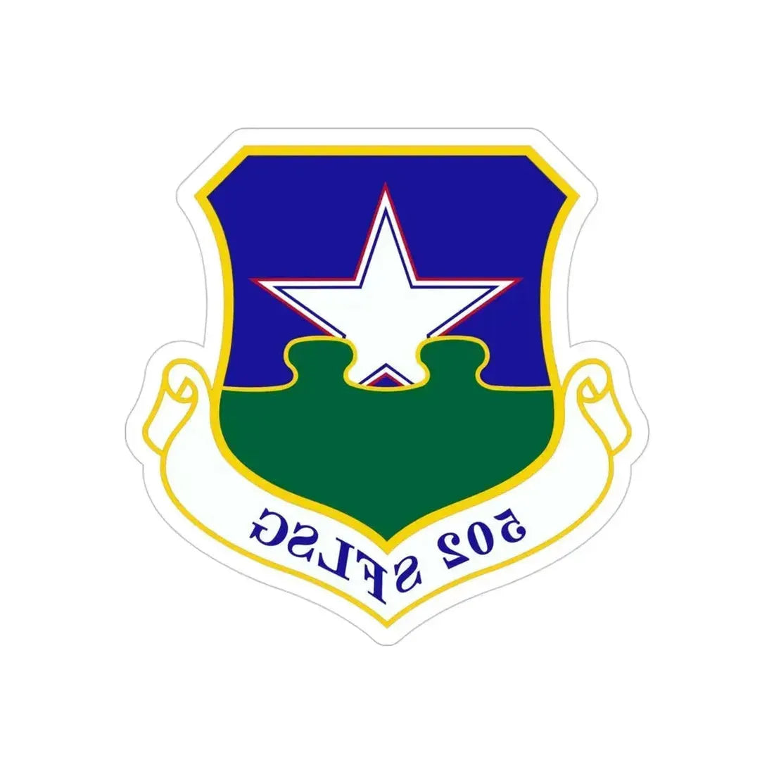 502d Security Forces and Logistics Support Group (U.S. Air Force) REVERSE PRINT Transparent Die-Cut STICKER - The Sticker Space