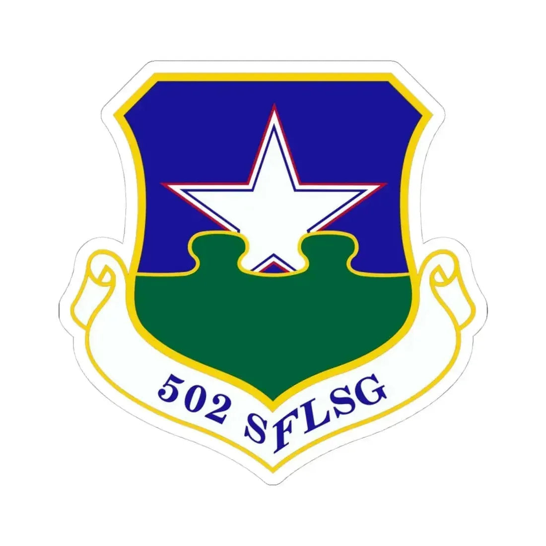 502d Security Forces and Logistics Support Group (U.S. Air Force) STICKER Vinyl Kiss-Cut Decal 4 Inch White - The Sticker Space