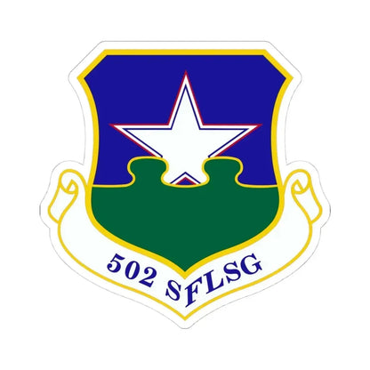 502d Security Forces and Logistics Support Group (U.S. Air Force) STICKER Vinyl Kiss-Cut Decal 4 Inch White - The Sticker Space