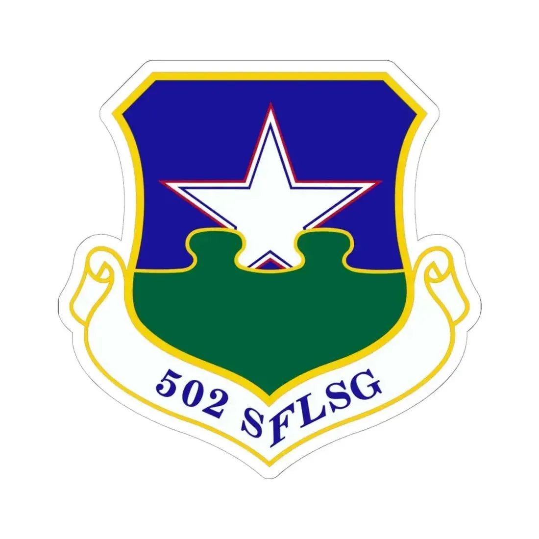 502d Security Forces and Logistics Support Group (U.S. Air Force) STICKER Vinyl Kiss-Cut Decal 6 Inch White - The Sticker Space