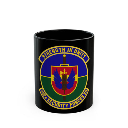 502d Security Forces Squadron (U.S. Air Force) Black Coffee Mug-11oz-The Sticker Space