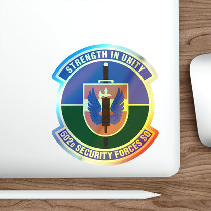 502d Security Forces Squadron (U.S. Air Force) Holographic STICKER Die-Cut Vinyl Decal-The Sticker Space