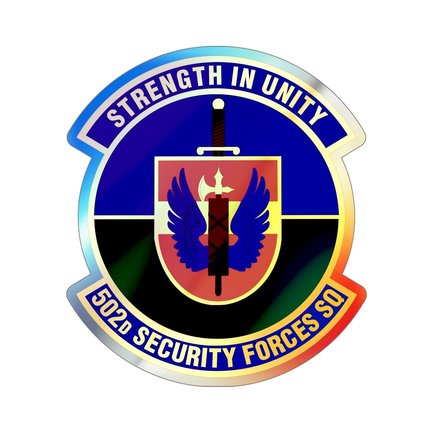 502d Security Forces Squadron (U.S. Air Force) Holographic STICKER Die-Cut Vinyl Decal-5 Inch-The Sticker Space