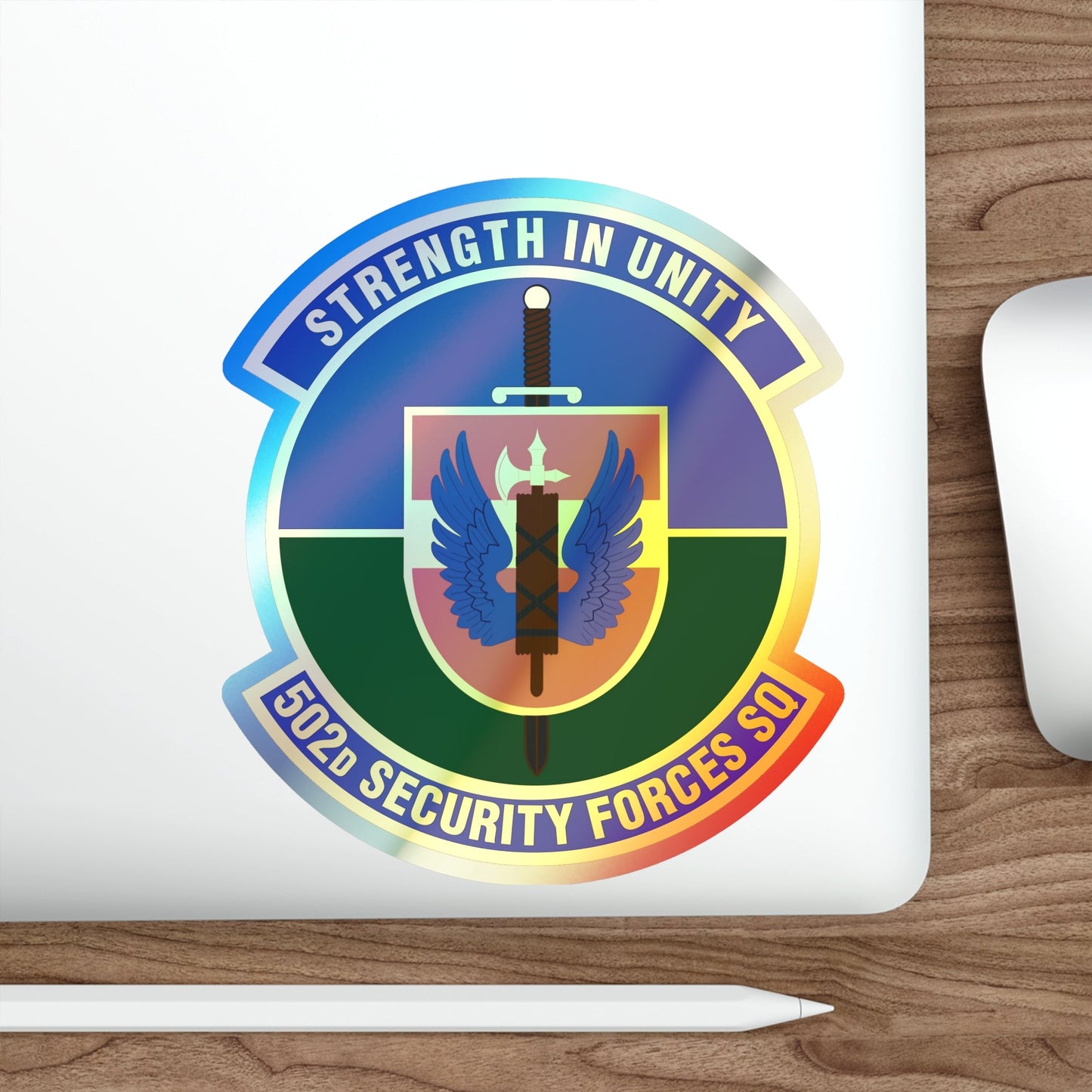 502d Security Forces Squadron (U.S. Air Force) Holographic STICKER Die-Cut Vinyl Decal-The Sticker Space