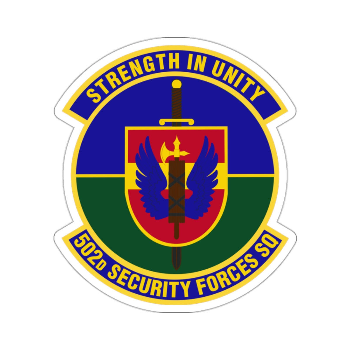 502d Security Forces Squadron (U.S. Air Force) STICKER Vinyl Die-Cut Decal-White-The Sticker Space