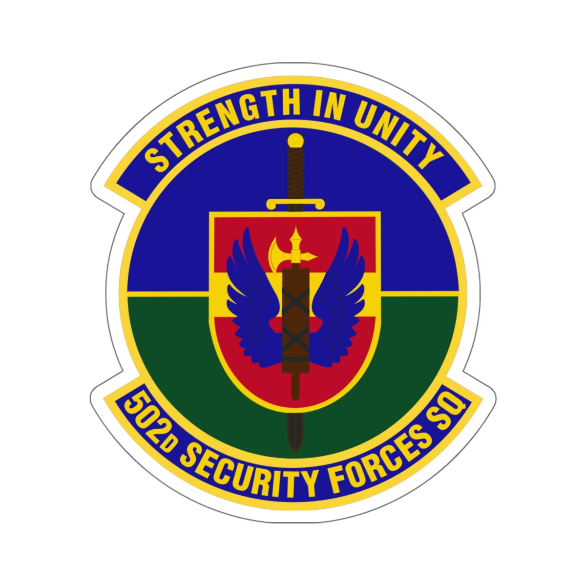 502d Security Forces Squadron (U.S. Air Force) STICKER Vinyl Die-Cut Decal-White-The Sticker Space