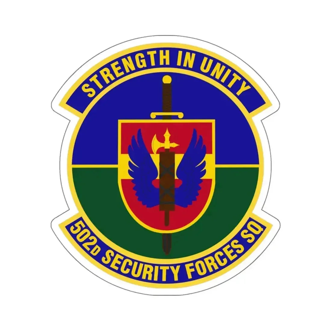 502d Security Forces Squadron (U.S. Air Force) STICKER Vinyl Die-Cut Decal 6 Inch - The Sticker Space