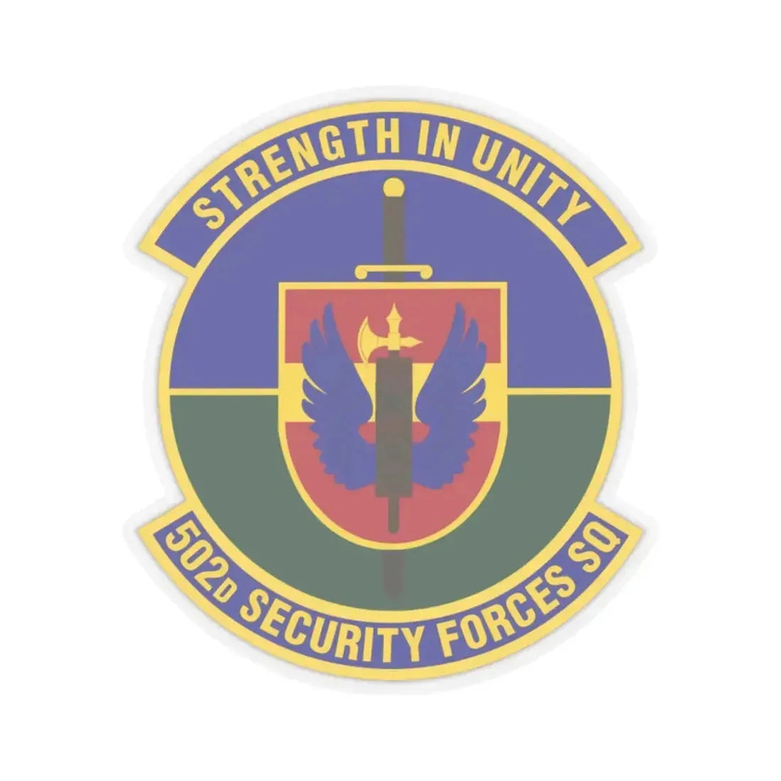 502d Security Forces Squadron (U.S. Air Force) STICKER Vinyl Kiss-Cut Decal 2 Inch Transparent - The Sticker Space