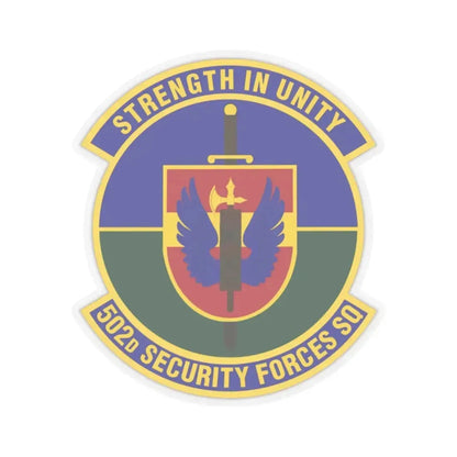 502d Security Forces Squadron (U.S. Air Force) STICKER Vinyl Kiss-Cut Decal 2 Inch Transparent - The Sticker Space