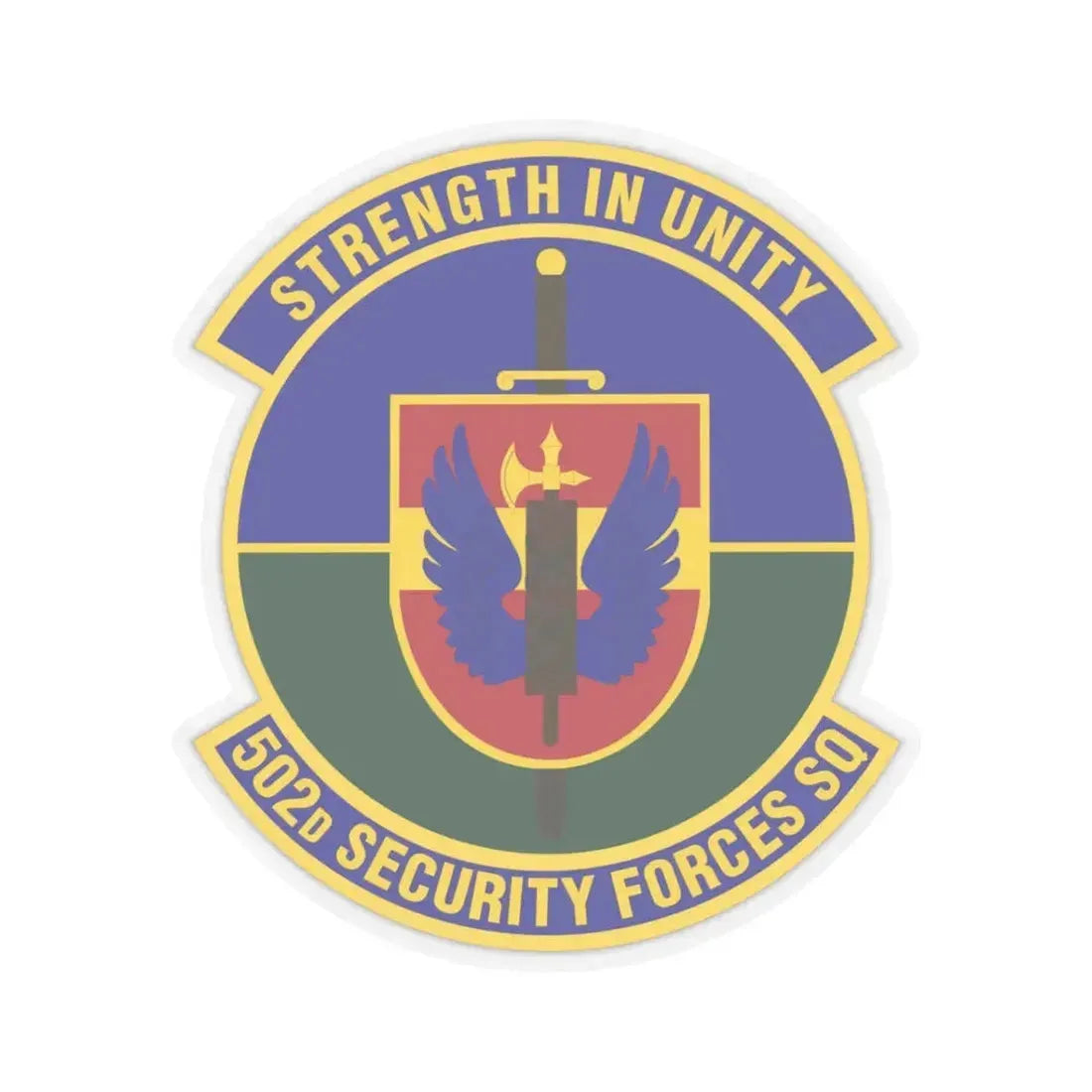 502d Security Forces Squadron (U.S. Air Force) STICKER Vinyl Kiss-Cut Decal 3 Inch Transparent - The Sticker Space