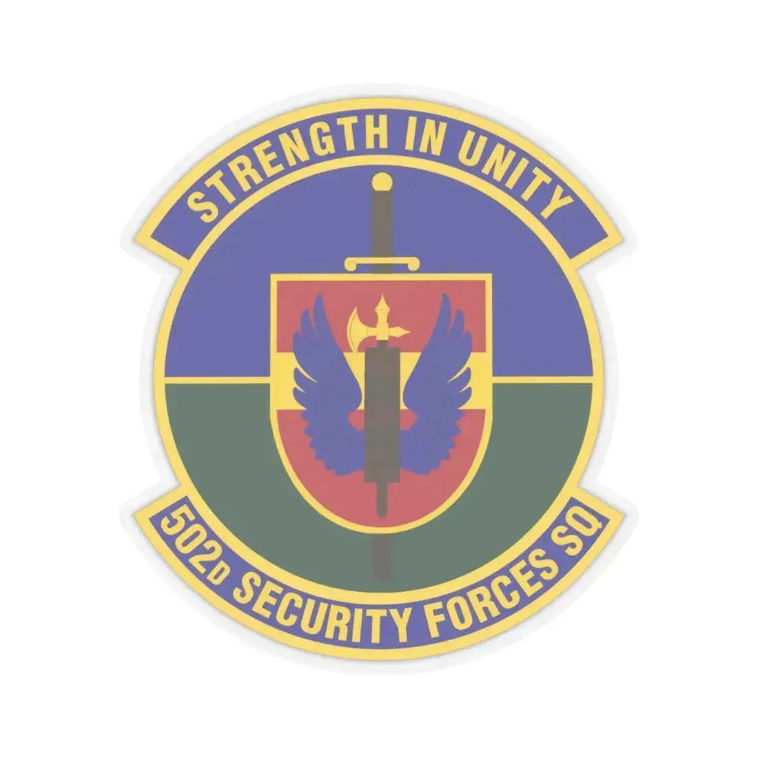 502d Security Forces Squadron (U.S. Air Force) STICKER Vinyl Kiss-Cut Decal 4 Inch Transparent - The Sticker Space