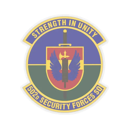 502d Security Forces Squadron (U.S. Air Force) STICKER Vinyl Kiss-Cut Decal 4 Inch Transparent - The Sticker Space