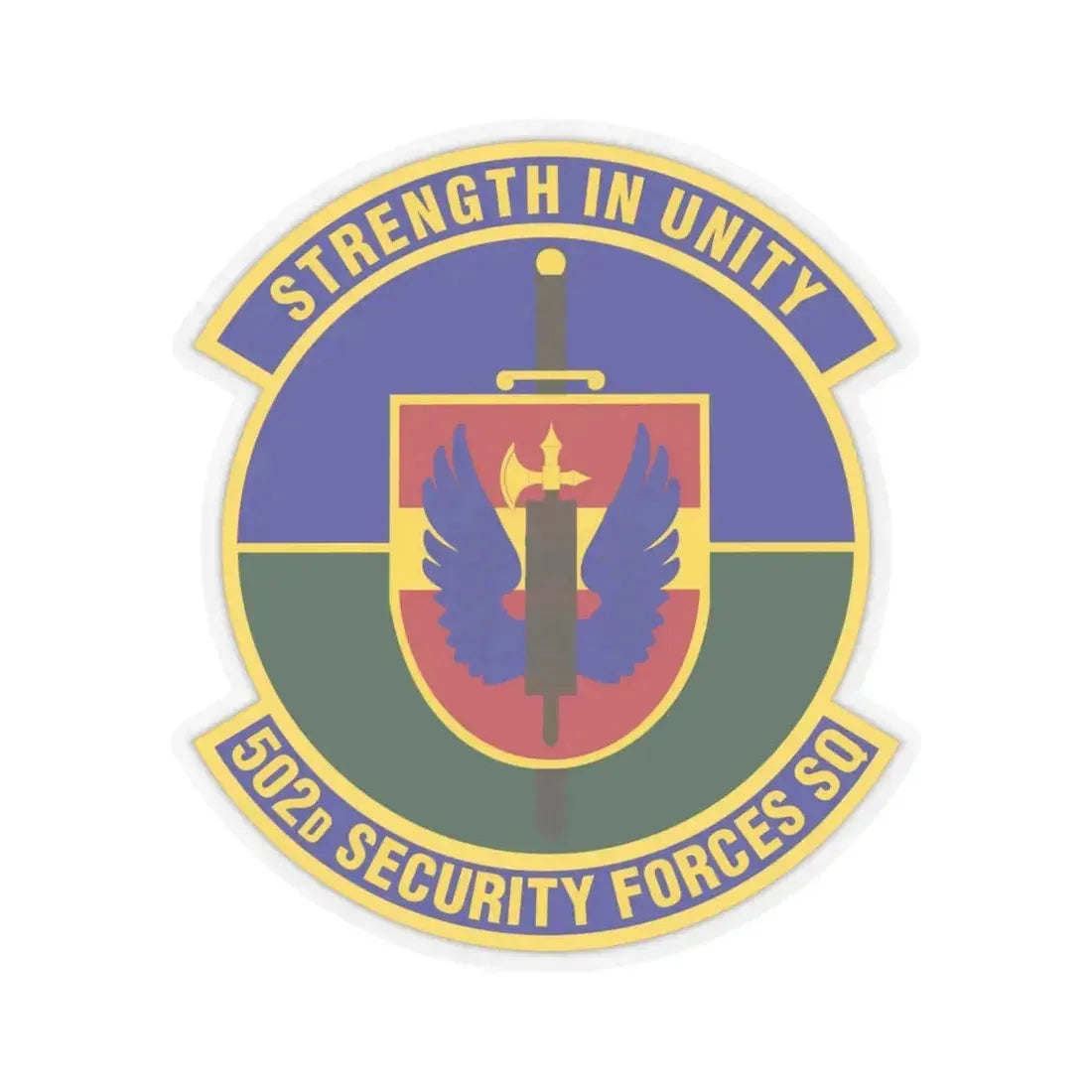 502d Security Forces Squadron (U.S. Air Force) STICKER Vinyl Kiss-Cut Decal 6 Inch Transparent - The Sticker Space
