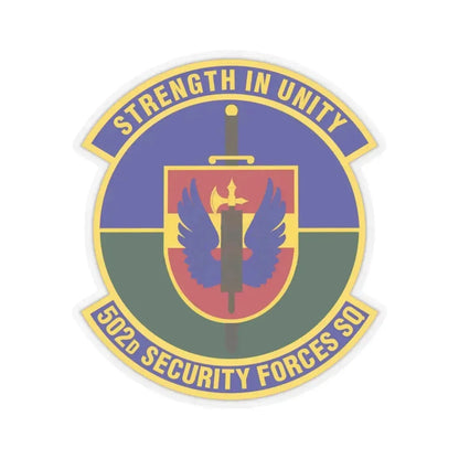 502d Security Forces Squadron (U.S. Air Force) STICKER Vinyl Kiss-Cut Decal 6 Inch Transparent - The Sticker Space