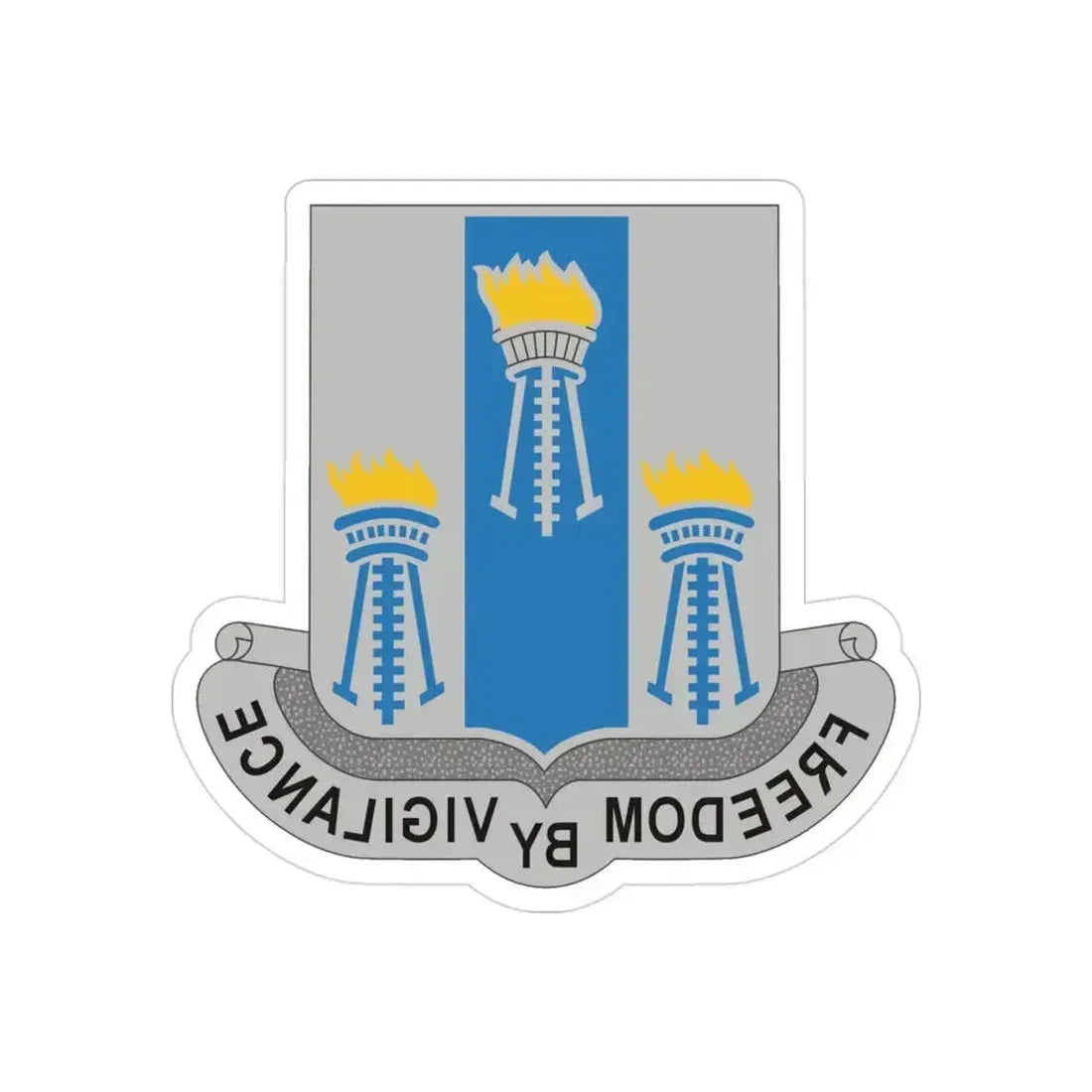 502nd Military Intelligence Battalion (U.S. Army) REVERSE PRINT Transparent Die-Cut STICKER 3 Inch Die-Cut Transparent - The Sticker Space